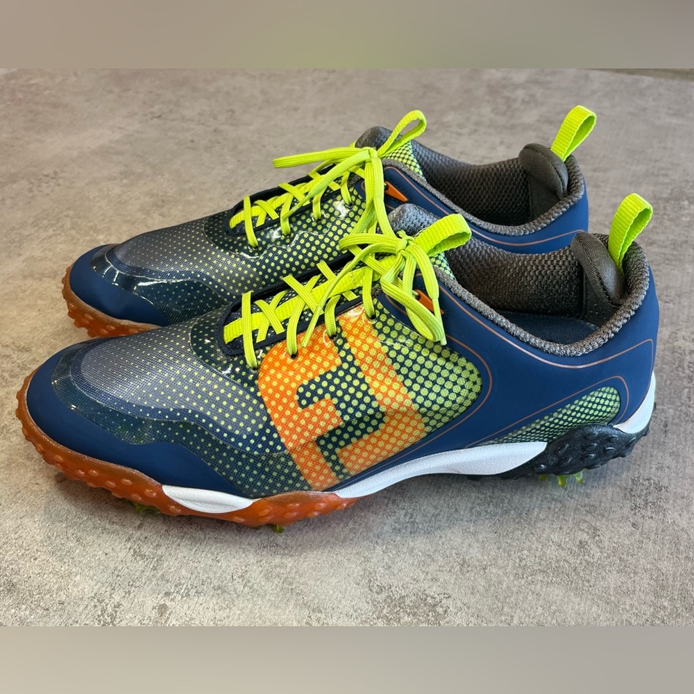 FootJoy Men’s Freestyle 57332 Golf Shoes - Navy/Orange/Lime - Size 12